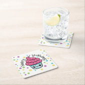 Happy Birthday Cupcake onderzetters (Insitu)