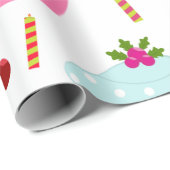 Happy Birthday Cupcake Pattern Cadeaupapier (Rol Hoek)