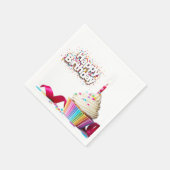 Happy Birthday Cupcake Servet (Hoek)