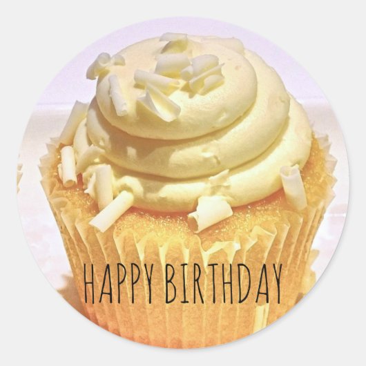 Happy Birthday Cupcake Sticker (Voorkant)