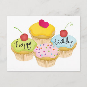 Happy Birthday Cupcakes Briefkaart