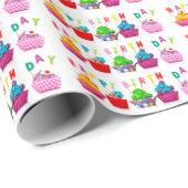 Happy Birthday Cupcakes Cadeaupapier (Rol Hoek)