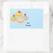 Happy Birthday Cupcakes Gift Label Stickers (Tas)
