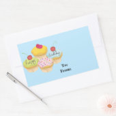 Happy Birthday Cupcakes Gift Label Stickers (Envelop)