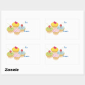 Happy Birthday Cupcakes Gift Label Stickers (Vel)