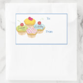 Happy Birthday Cupcakes Gift Label Stickers (Tas)