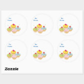 Happy Birthday Cupcakes Gift Label Stickers (Vel)