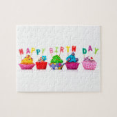 Happy Birthday Cupcakes Legpuzzel (Horizontaal)