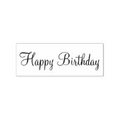 Happy Birthday Cursive Script-Sjabloon Rubberstempel (Afrduk)