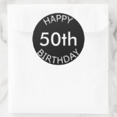 Happy Birthday Custom Age Ronde Sticker (Tas)