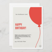 Happy Birthday Custom Digitale Kaart (Voorkant / Achterkant)