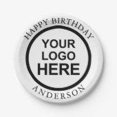 Happy Birthday Custom Logo Paper Bord (Voorkant)