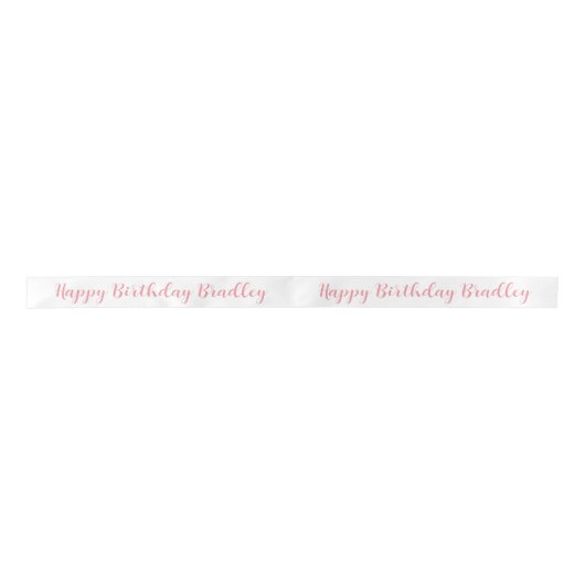 Happy Birthday Custom Name Persoonlijk Lint (Voorkant)