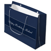 Happy Birthday Custom Script Text Name Groot Cadeauzakje (Voorkant Gekanteld)