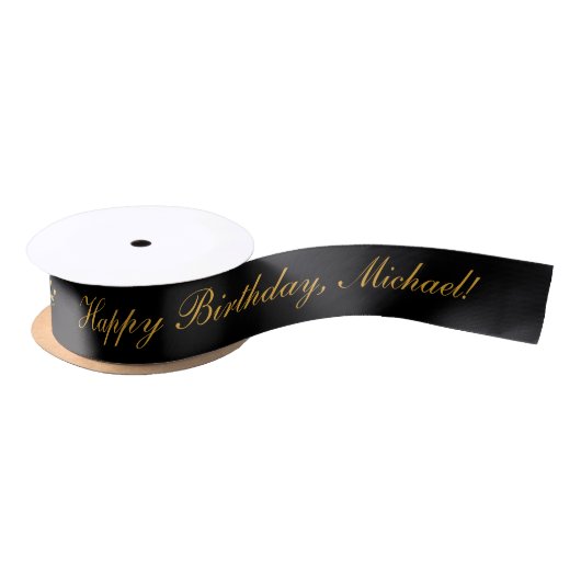 Happy Birthday Custom Text Black Chic Lint (Spoel)