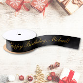 Happy Birthday Custom Text Black Chic Lint