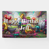 Happy Birthday Custom Vinyl Banner, 3' x 5' Banner (Horizontaal)