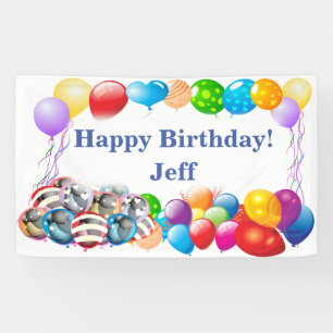 Happy Birthday Custom Vinyl Banner, 3' x 5' Spandoek