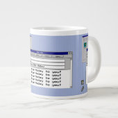 Happy Birthday Custom Windows 95 Computer Theme Extra Grote Beker (Voorkant rechts)