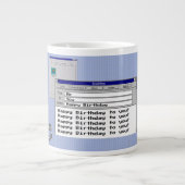 Happy Birthday Custom Windows 95 Computer Theme Extra Grote Beker (Voorkant)