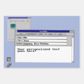 Happy Birthday Custom Windows 95 Computer Theme Inpakpapier Vel (Voorkant 2)