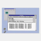 Happy Birthday Custom Windows 95 Computer Theme Inpakpapier Vel (Voorkant)
