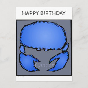 Happy Birthday Custom Zodiac Signs Cancer Briefkaa Briefkaart