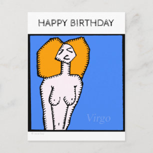 Happy Birthday Custom Zodiac Signs Virgo Briefkaar Briefkaart