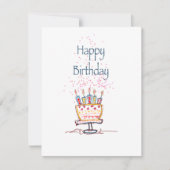 Happy Birthday Cute Doodle Kaart (Voorkant)