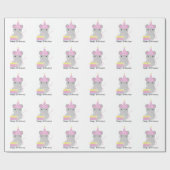 Happy Birthday Cute Parrty Mouse Cadeaupapier (Vlak)