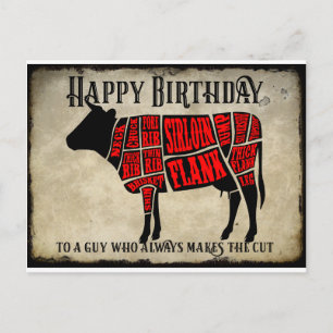 Happy Birthday Cuts of Vat Cow Design Briefkaart