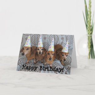 Happy Birthday Dachshund Wenskaart Kaart