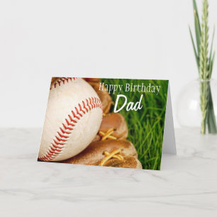 Happy Birthday Dad Baseball met Mitt Kaart