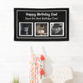 Happy Birthday Dad, Black Birthday Banner (Insitu)