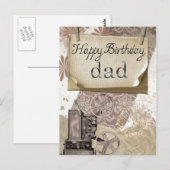 Happy Birthday Dad Briefkaart (Voorkant / Achterkant)