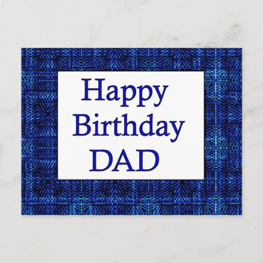 Happy Birthday DAD Briefkaart (Voorkant)