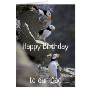 Happy Birthday Dad Cute Puffin Birds Animal Humor