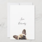 Happy Birthday Dad French Bulldog Photo Greeting Feestdagenkaart (Achterkant)