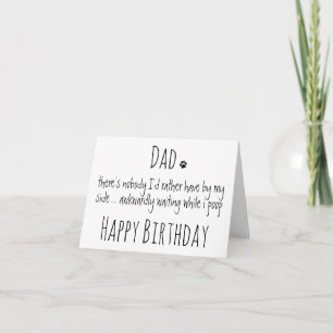 Happy Birthday Dad Funny Dog Humor - Dog Dad Card Kaart