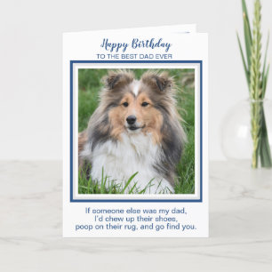 Happy Birthday Dad Funny Dog Worlds Beste Hond Pap Kaart