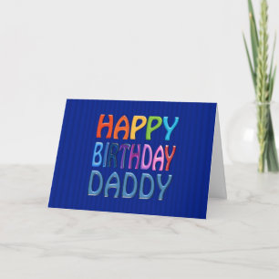 Happy Birthday Dad - Happy Colorful Greeting Kaart