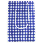 Happy Birthday Daisy op Blue Gingham Medium Cadeauzakje (Achterkant)