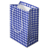 Happy Birthday Daisy op Blue Gingham Medium Cadeauzakje (Achterkant Gekanteld)