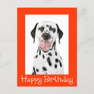 Happy Birthday Dalmatian Puppy Dog Post Card Briefkaart