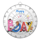 Happy Birthday Dart Board Baby Partij Dartbord (Voorkant)