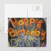 Happy Birthday David 2014 Briefkaart (Voorkant / Achterkant)