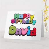 Happy Birthday David Kaart (Gele Bloem)