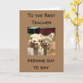 HAPPY *BIRTHDAY* ***DE BESTE LERER** KAART (Gele Bloem)