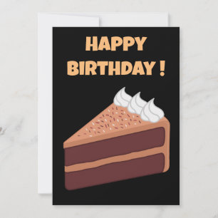 Happy Birthday Delicious Chocolate Cake Kaart