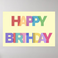 Happy Birthday Design in vrolijke kleuren